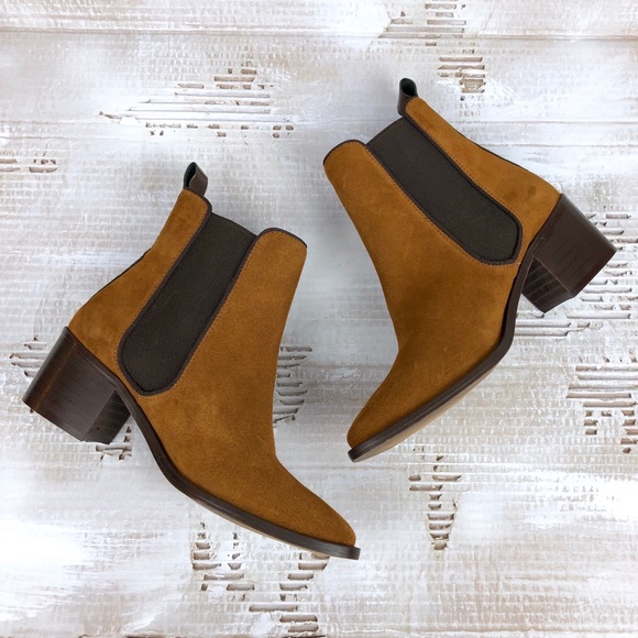 Kurt Geiger Shoes - Kurt Geiger suede heeled Chelsea boot tan 36